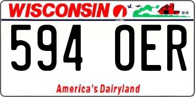 WI license plate 594OER