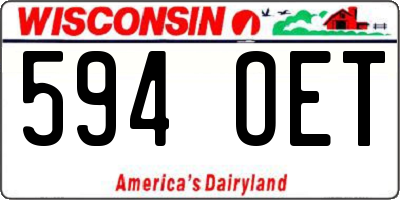 WI license plate 594OET