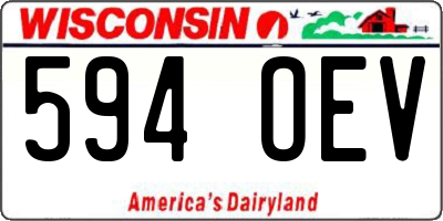 WI license plate 594OEV