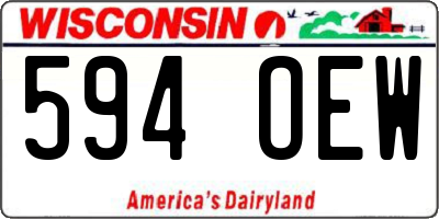 WI license plate 594OEW