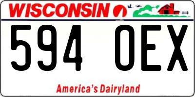 WI license plate 594OEX