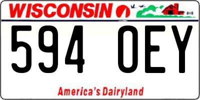 WI license plate 594OEY