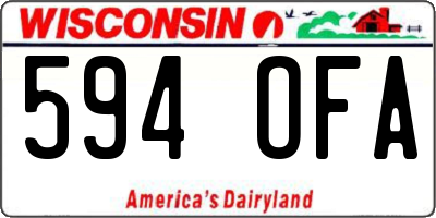 WI license plate 594OFA