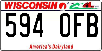 WI license plate 594OFB