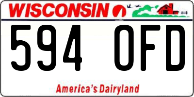 WI license plate 594OFD