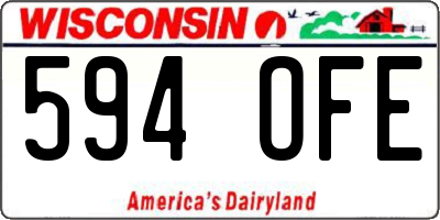 WI license plate 594OFE