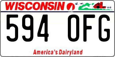 WI license plate 594OFG