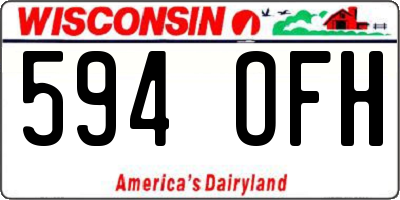 WI license plate 594OFH