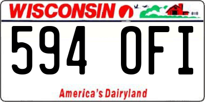 WI license plate 594OFI