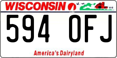 WI license plate 594OFJ