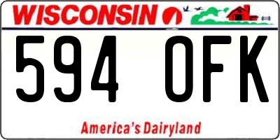 WI license plate 594OFK