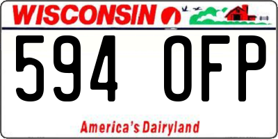 WI license plate 594OFP