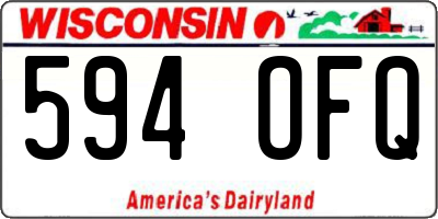 WI license plate 594OFQ