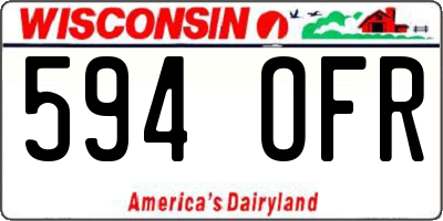 WI license plate 594OFR