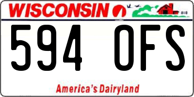WI license plate 594OFS