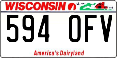 WI license plate 594OFV