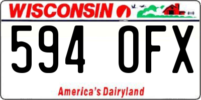 WI license plate 594OFX