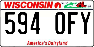 WI license plate 594OFY