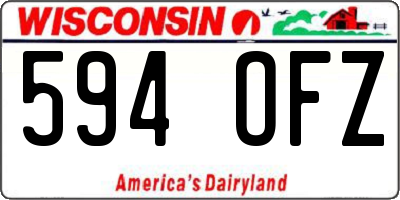 WI license plate 594OFZ