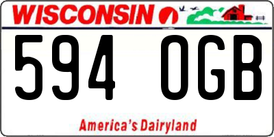 WI license plate 594OGB