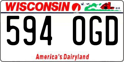 WI license plate 594OGD