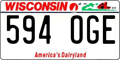 WI license plate 594OGE