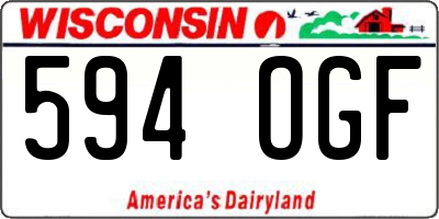 WI license plate 594OGF