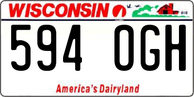 WI license plate 594OGH
