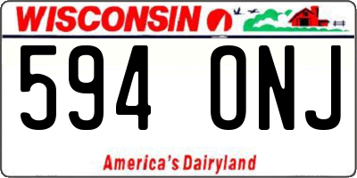 WI license plate 594ONJ