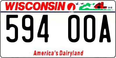 WI license plate 594OOA