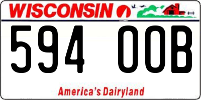 WI license plate 594OOB