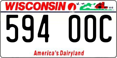 WI license plate 594OOC
