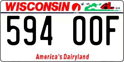 WI license plate 594OOF