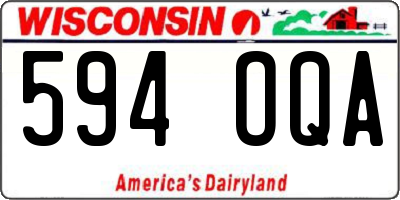 WI license plate 594OQA