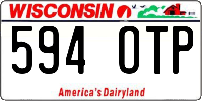 WI license plate 594OTP