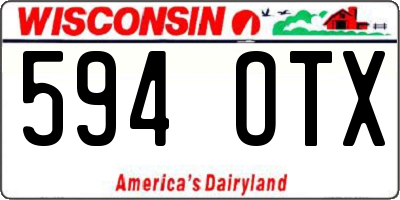 WI license plate 594OTX
