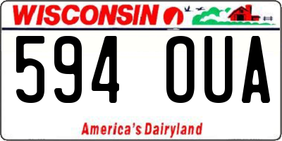 WI license plate 594OUA
