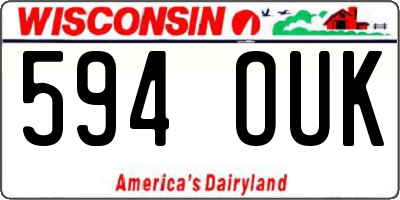 WI license plate 594OUK