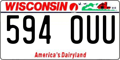 WI license plate 594OUU