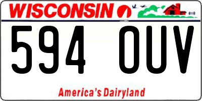 WI license plate 594OUV