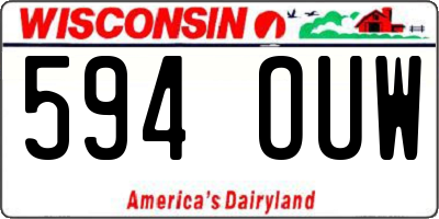 WI license plate 594OUW