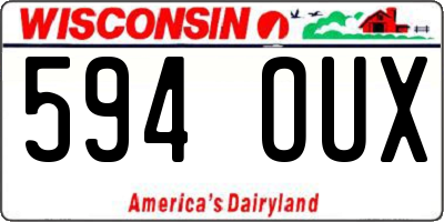 WI license plate 594OUX