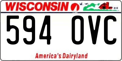 WI license plate 594OVC