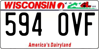 WI license plate 594OVF