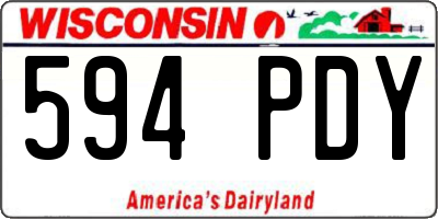 WI license plate 594PDY