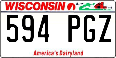 WI license plate 594PGZ