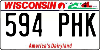 WI license plate 594PHK