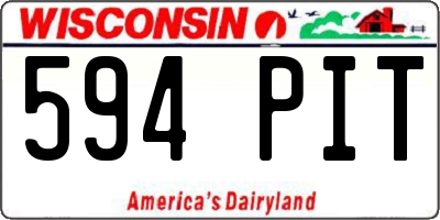 WI license plate 594PIT