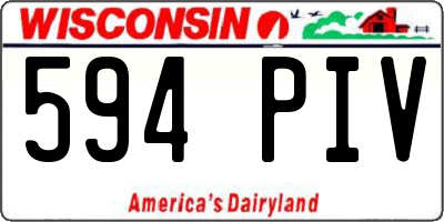 WI license plate 594PIV
