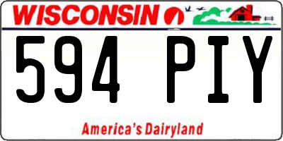 WI license plate 594PIY